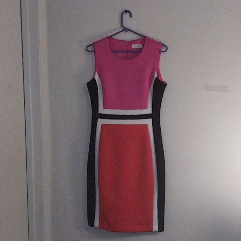 Rich Color block Calvin Klein Dress